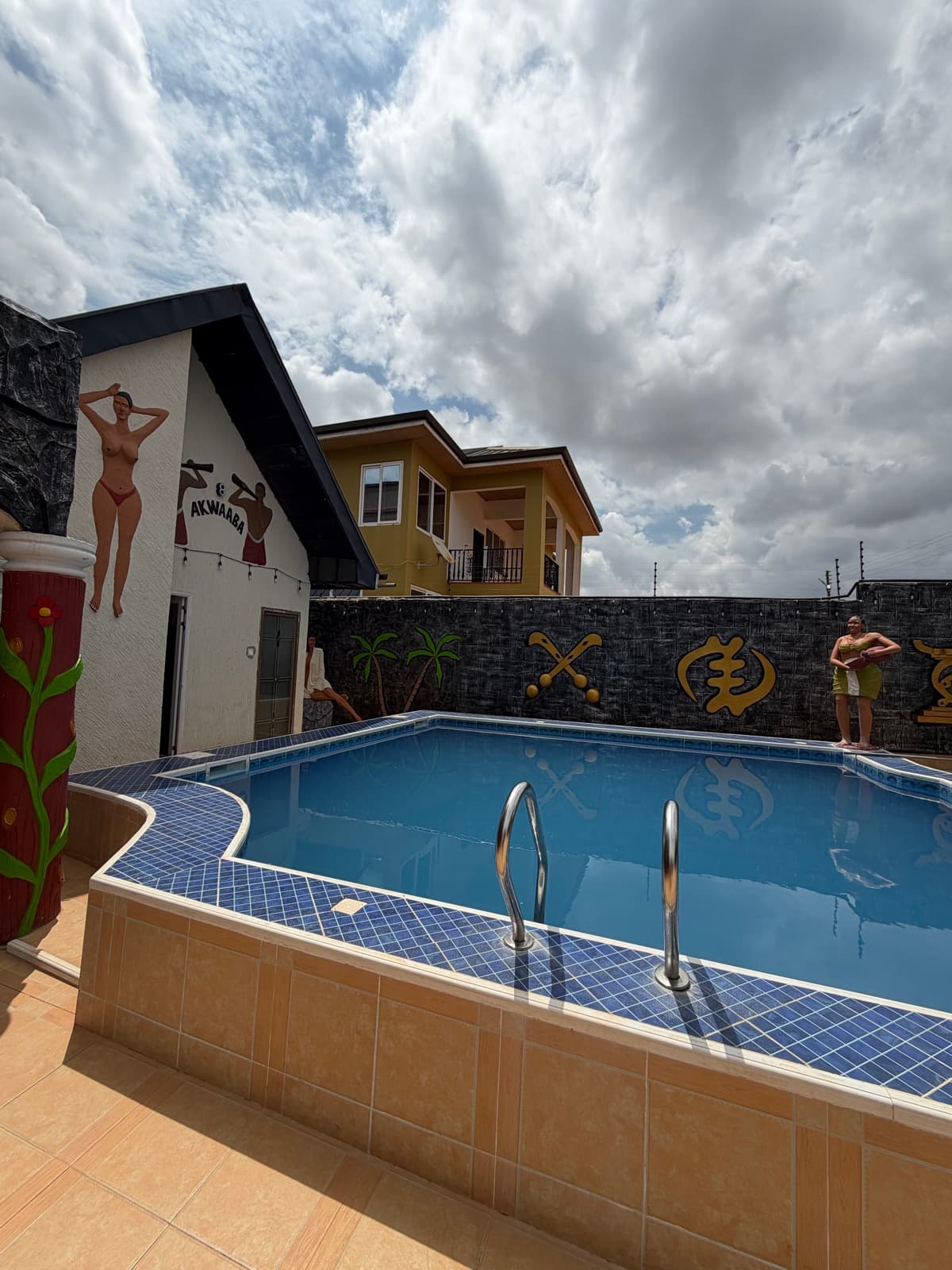 Poolside deck